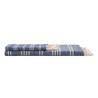 Essential Stripe Turkish Cotton Bath and Hand Towel - Set