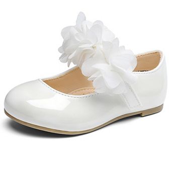 Girl Dress Shoes Flower Mary Jane Shoes for Wedding Party Casual Soft Walking