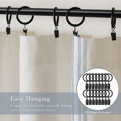 Harbor House Morgan Textured Stripe Light Filtering 2-Pack Window Curtain Panel Set