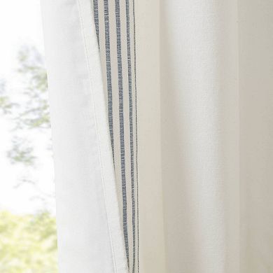 Harbor House Morgan Textured Stripe Light Filtering 2-Pack Window Curtain Panel Set