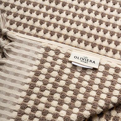 Dots Turkish Cotton Terry Hand Towels - Set of 2