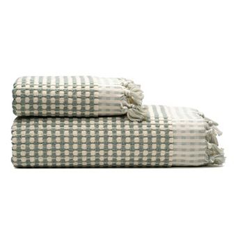 Dots Turkish Cotton Terry Hand Towels - Set of 2