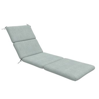 Covers&All Sunbrella 72"x 22.5"x 3" Outdoor Chaise Lounge Chair Cushion with Adjustable Cushion Ties