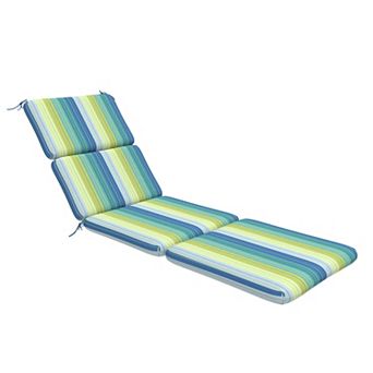 Covers&All Sunbrella 72"x 22.5"x 3" Outdoor Chaise Lounge Chair Cushion with Adjustable Cushion Ties