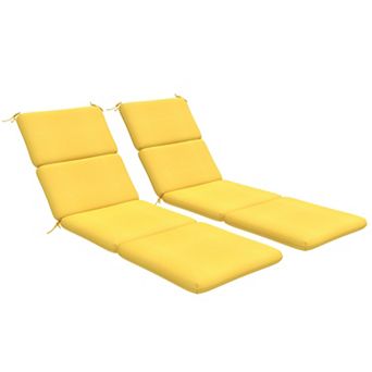 Covers&All Sunbrella 72"x 22.5"x 3" Outdoor Chaise Lounge Chair Cushion with Adjustable Cushion Ties