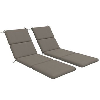 Covers&All Sunbrella 72"x 22.5"x 3" Outdoor Chaise Lounge Chair Cushion with Adjustable Cushion Ties