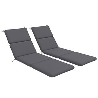 Covers&All 72" x 22.5" x 3" Outdoor Chaise Lounge Chair Cushion with Adjustable Cushion Ties