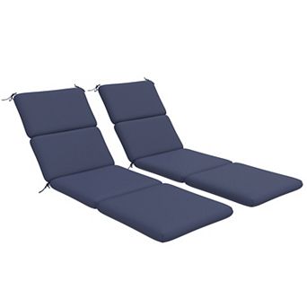 Covers&All 72" x 22.5" x 3" Outdoor Chaise Lounge Chair Cushion with Adjustable Cushion Ties