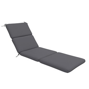 Covers&All 72" x 22.5" x 3" Outdoor Chaise Lounge Chair Cushion with Adjustable Cushion Ties