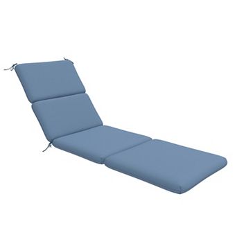 Covers&All 72" x 22.5" x 3" Outdoor Chaise Lounge Chair Cushion with Adjustable Cushion Ties