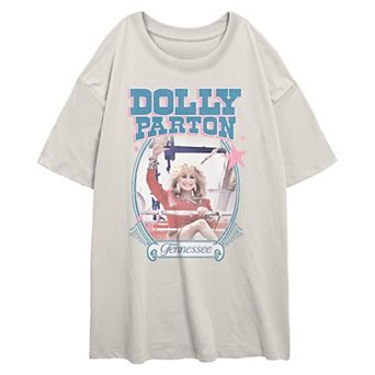 Juniors' Dolly Parton Tennessee Photo Oversized Graphic Tee