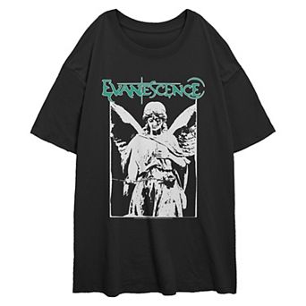 Juniors' Evanescence Weeping Angel Oversized Graphic Tee