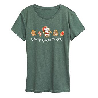 Women's Peanuts Snoopy Baking Spirits Bright Graphic Tee