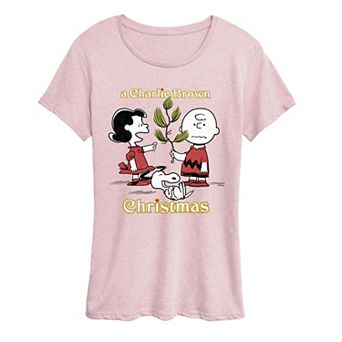 Women's Peanuts A Charlie Brown Christmas Tree Graphic Tee