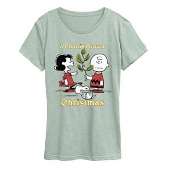 Women's Peanuts A Charlie Brown Christmas Tree Graphic Tee