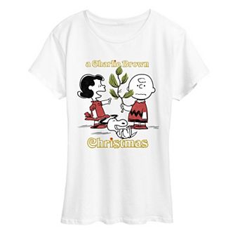 Women's Peanuts A Charlie Brown Christmas Tree Graphic Tee