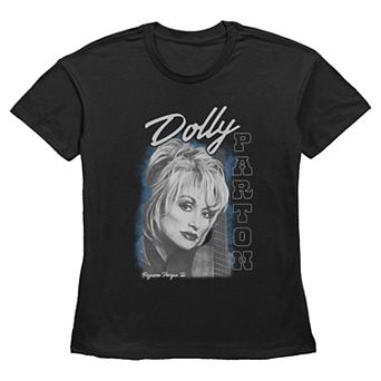 Women's Dolly Parton Guitar Portrait Graphic Tee