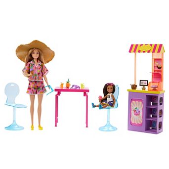 Barbie Summer Vacation Beach Shack Fun Dolls with Snack Stand Playset