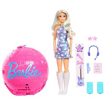 Barbie® Team Barbie Roll and Reveal Pop Star Doll with Accessories & Disco Ball Encasement