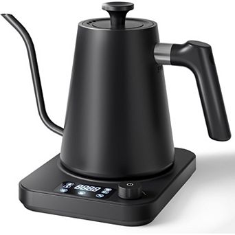 Stainless Steel Gooseneck Kettle, Fast Heating, ±1°F Temp Control with Auto Memory