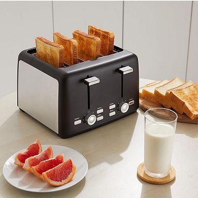 Slice Toaster, Extra Wide Slots for Bagels and Specialty Breads, Removable Crumb Tray,