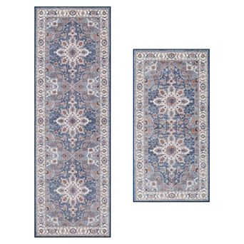 Wyatt & Ash 2 pc Dream Mink Aliyeh Chenille Rug Set