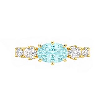 PRIMROSE 14k Gold Flash Plated Cubic Zirconia Pinky Ring