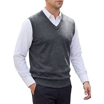 Men's Knit Sweater Vest Pullover Casual Fall Winter Layering Top Sleeveless Sweaters