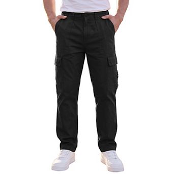Men's Cargo Pants Regular Fit Straight Leg Outdoor Hiking Workout Pants with Pockets