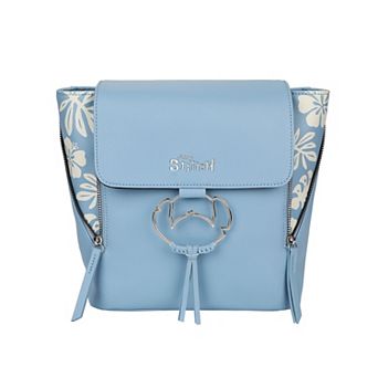 Disney Lilo & Stitch Faux Leather Mini Backpack with Floral Print & Embroidered Details