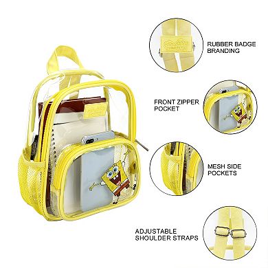 Spongebob Squarepants Open Arms Clear 10-inch Mini Backpack