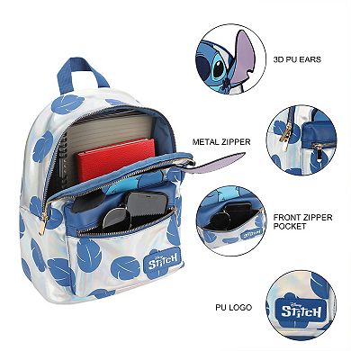 Disney's Stitch Blue Leaves 12.6-inch Mini Backpack