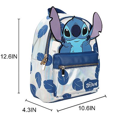 Disney's Stitch Blue Leaves 12.6-inch Mini Backpack