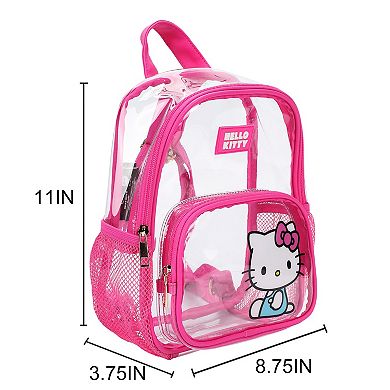 Hello Kitty Sitting Character 11-inch Clear Mini Backpack