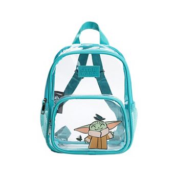 Star Wars The Mandalorian Grogu & Butterflies Clear 10-Inch Mini Backpack