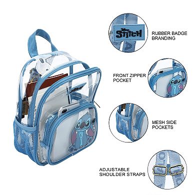Disney's Lilo & Stitch Curious Pose 11-inch Clear Mini Backpack