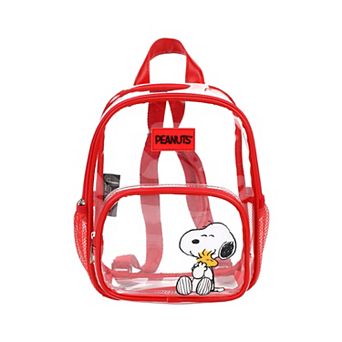 Peanuts Snoopy & Woodstock Clear 10-inch Mini Backpack