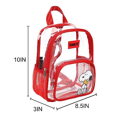 Peanuts Snoopy & Woodstock Clear 10-inch Mini Backpack