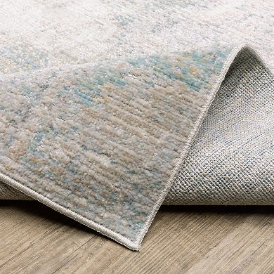 StyleHaven Textural Distressed Abstract Ivory Area Rug
