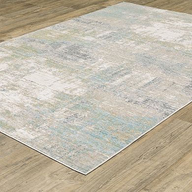StyleHaven Textural Distressed Abstract Ivory Area Rug