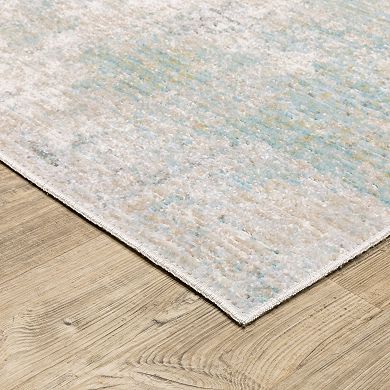 StyleHaven Textural Distressed Abstract Ivory Area Rug