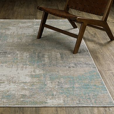 StyleHaven Textural Distressed Abstract Ivory Area Rug