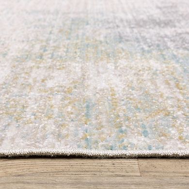 StyleHaven Textural Distressed Abstract Ivory Area Rug
