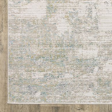 StyleHaven Textural Distressed Abstract Ivory Area Rug