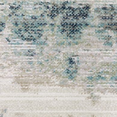 StyleHaven Textural Distressed Abstract Blue Area Rug