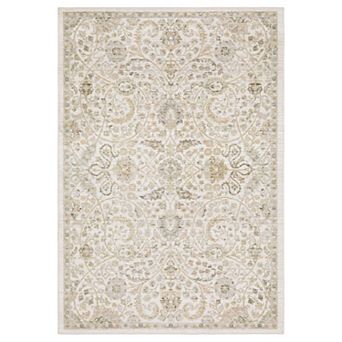 StyleHaven Textural Distressed Traditional Ivory Area Rug