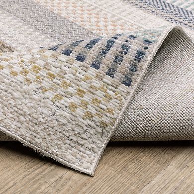StyleHaven Textural Geometric Thick Striped Area Rug