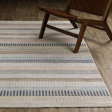 StyleHaven Textural Geometric Thick Striped Area Rug