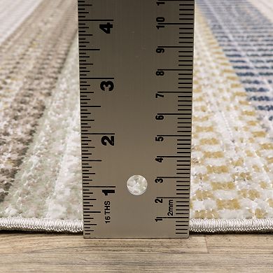 StyleHaven Textural Geometric Thick Striped Area Rug