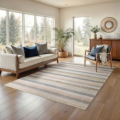 StyleHaven Textural Geometric Thick Striped Area Rug